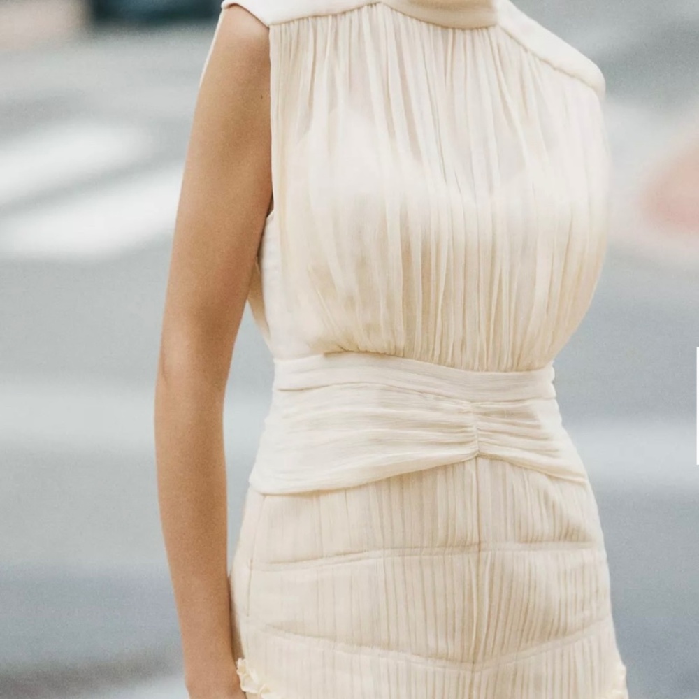 Shona Joy Victoria Sleeveless Ruched Mini Dress